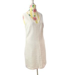 Banana Republic Sleeveless Cocktail Dress Ivory Off White V Neck 10